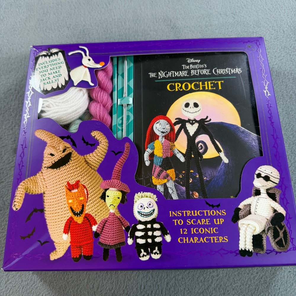 Disney Nightmare Before Christmas Crochet Kit 12 Patterns Jack Sally Oogie Boogi